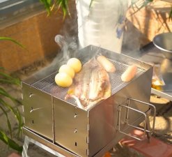 Flache Räucherbox flat smoker Faltbarer Mehrzweck Ofen