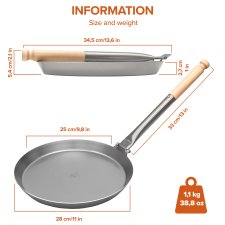 Stabilotherm Jägerpfanne XL mit Birkenholzgriff S 4